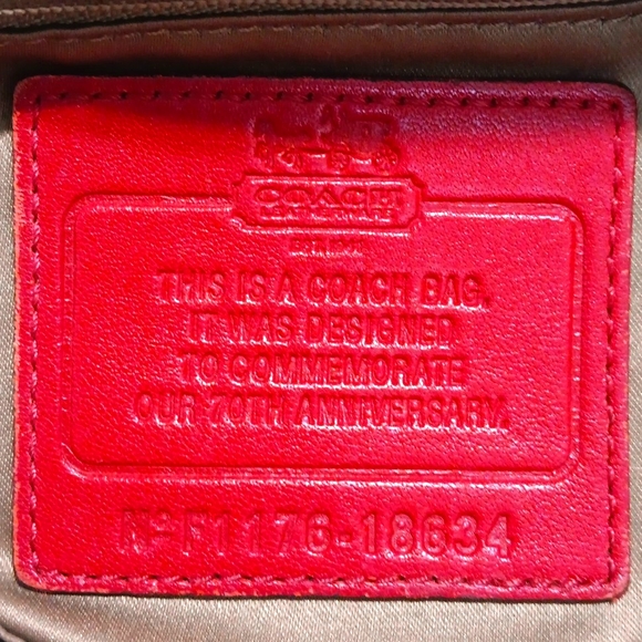 Like New Coach Madison Quilted Chevron 70th Annivsry Ltd. Edition 2 LG Hand Tags - Picture 7 of 9